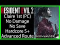 Resident evil 2 remake pc  claire 1st claire a no damage no save advanced route hardcore s