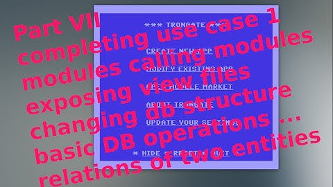 Web Project Part VII- using Trongate PHP Framework Course Management in Toolhouse