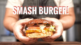 Smash burger with housemade buns!