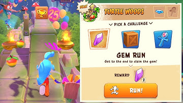 Crash Bandicoot: On the Run! Coco skin BLUE VS GEM RUN (iOS)
