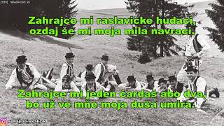 Video-Miniaturansicht von „Zahrajce mi raslavicke hudaci - text (lyrics), (Slovak Folk Song)“