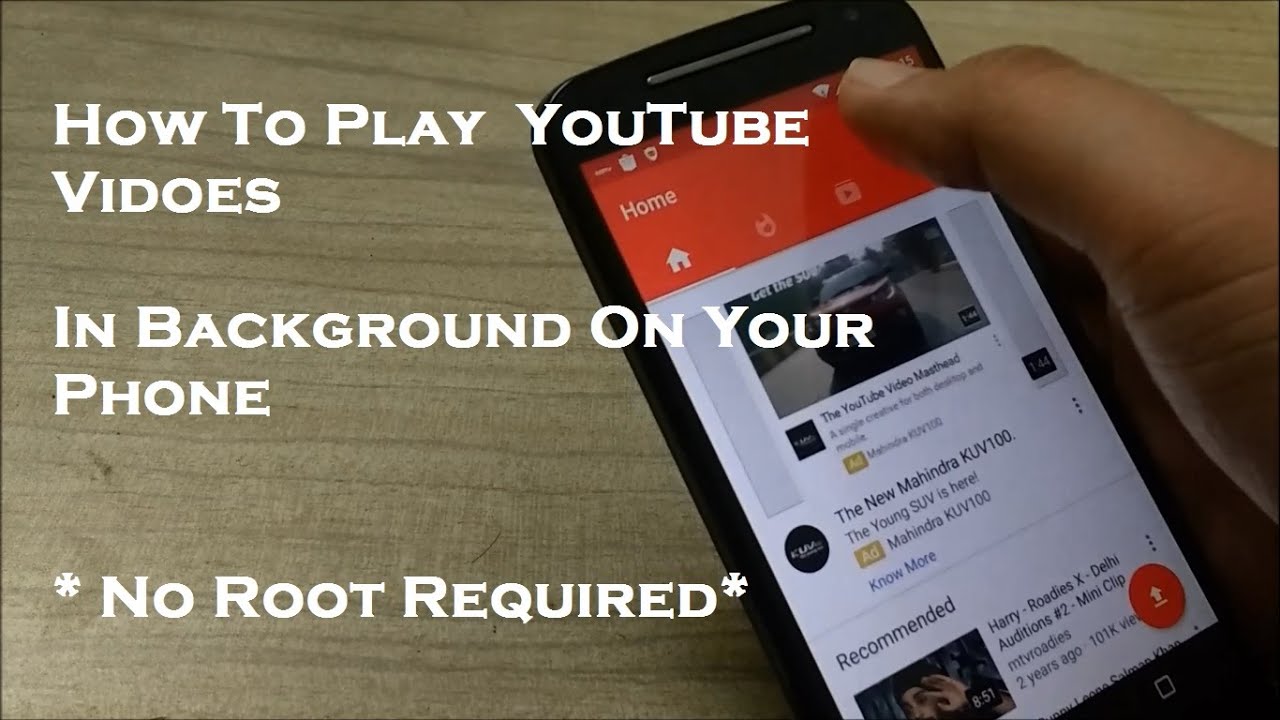 How to play youtube videos in background on your phone | how to run youtube  in background on android - YouTube