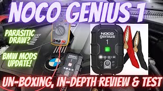 Must watch before buying the Noco Genius 1, Also talking about the parasitic draw and BMW mod update