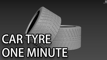 One Minute Modelling   Car Tyre