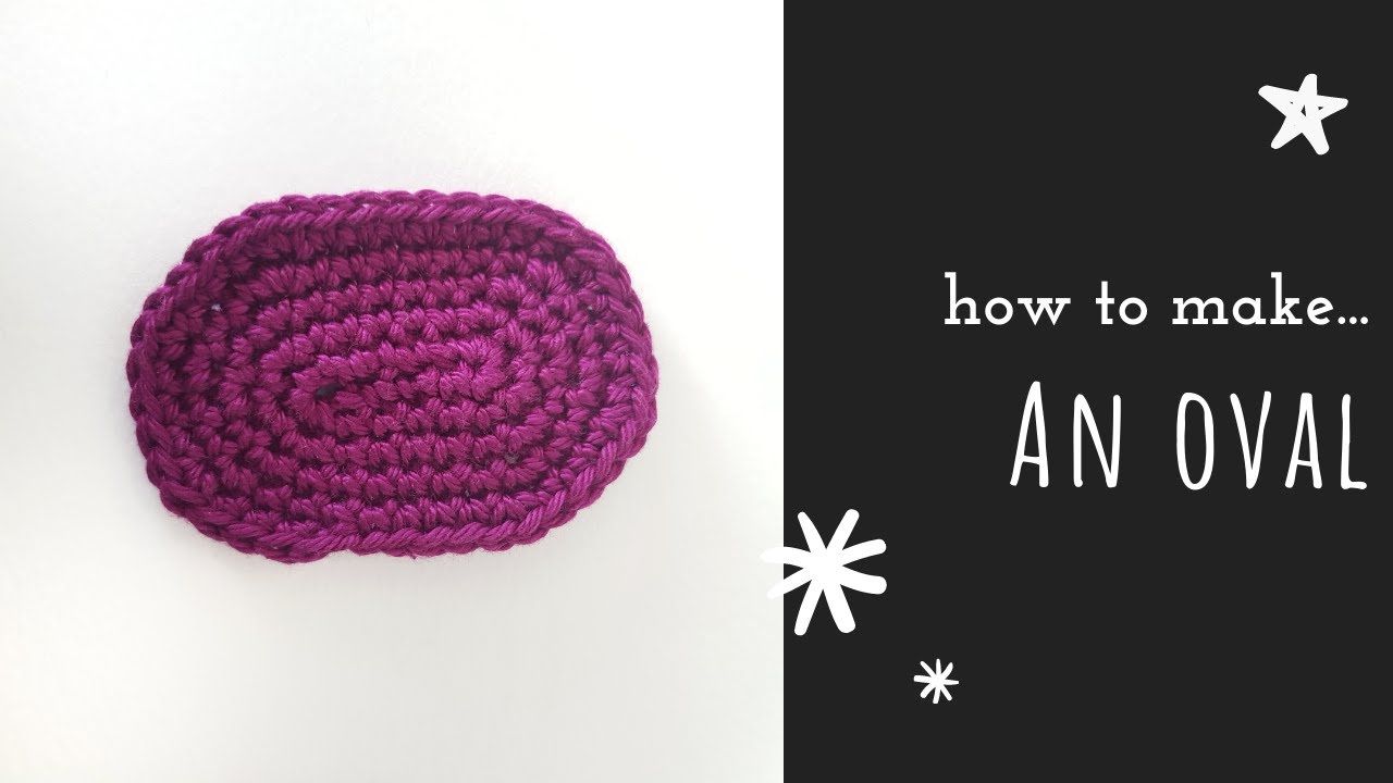 DIY Crochet Elbow Patch  Crochet Oval Tutorial 