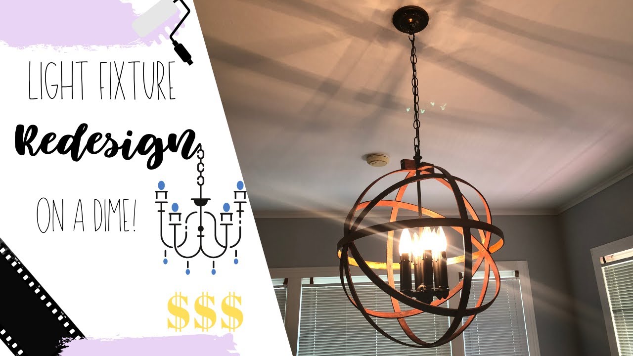 Embroidery Hoop DIY Rustic Dining Room Fixture Upcycle for 36! YouTube