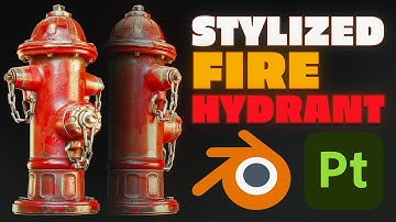 Fire Hydrant Stylized 3D Model - Full Workflow Breakdown Blender and Substance Painter!