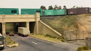 Penn Central A units pulling freight