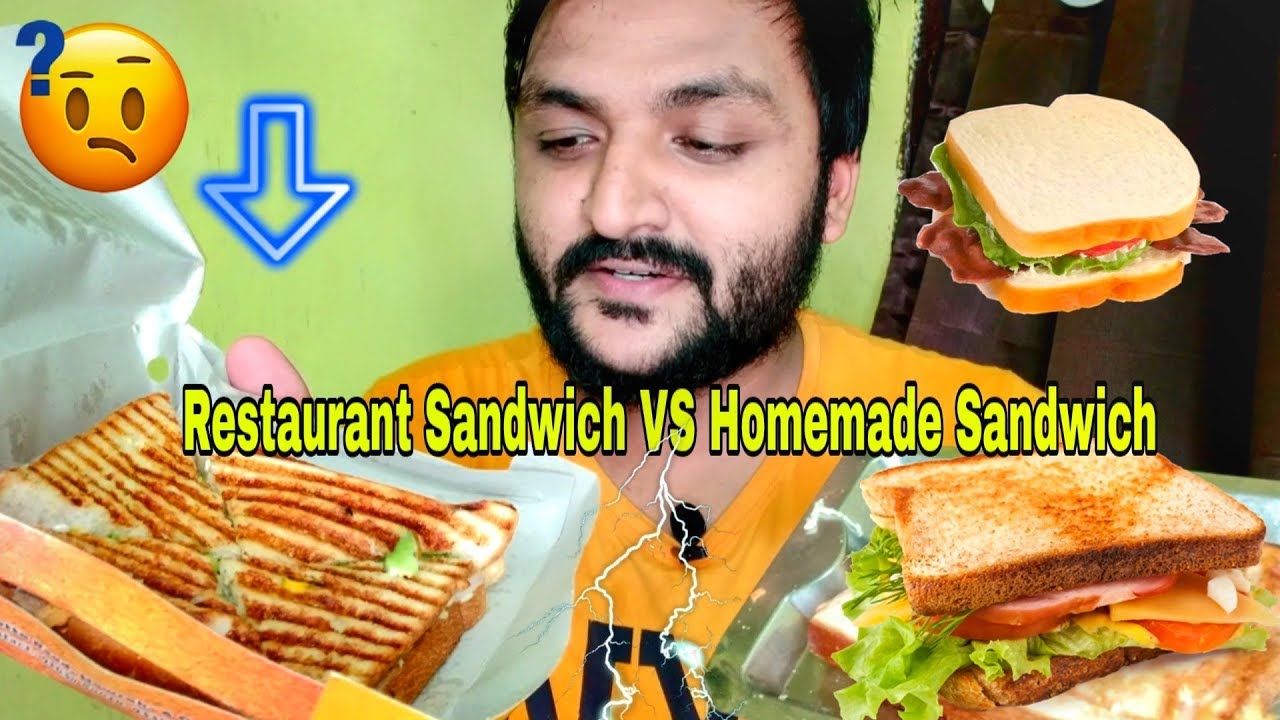 Restaurant Sandwich vs Homemade Sandwich Sandwich Battle Grilled