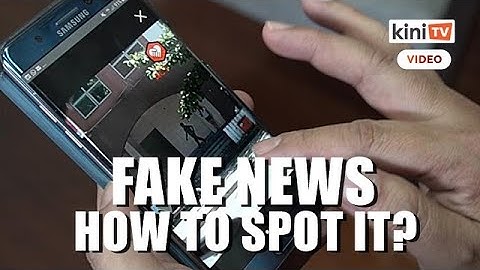 Fake news: How to spot it?