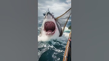 Chuyện Gì Xảy Ra? Cá Mập Trắng khổng Lồ Vướng Lưới Tàu Cá.