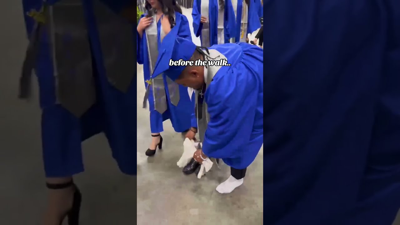 Breaking Out The Moonwalk During Graduation 