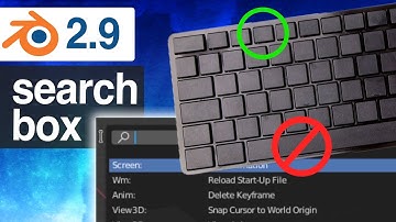 Blender 2.9/2.8 Search Box Shortcut