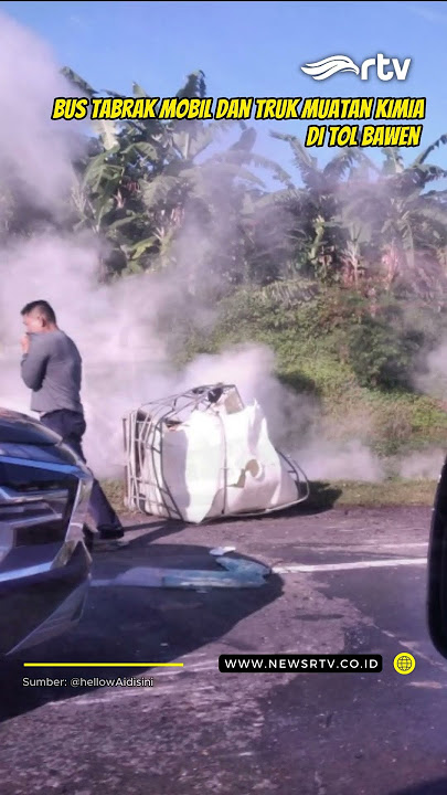 Bus Tabrak Mobil Dan Truk Muatan KimiaDi Tol Bawen