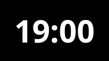19 Minutes Timer With Black Background | No Music
