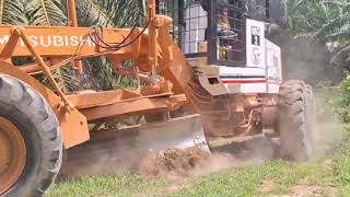 jalan berdebu debu | road grader working | step by step