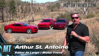 We pit the much-anticipated chevy camaro ss against its strongest
competition: ford mustang gt and dodge challenger r/t. join as head to
hills...
