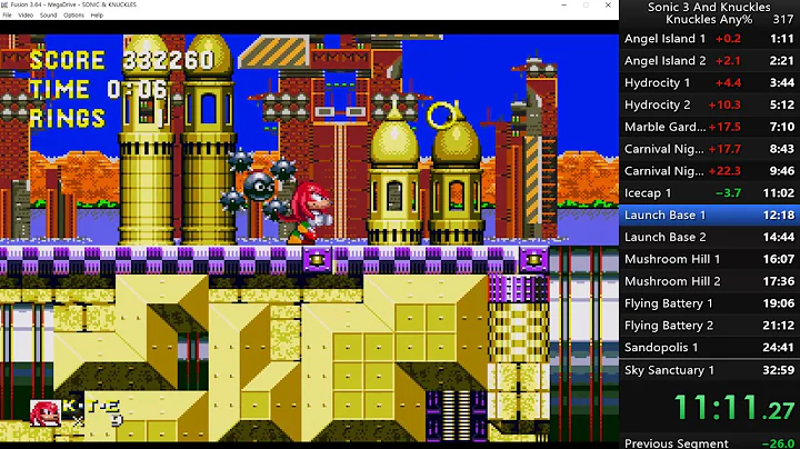Sonic 3 & Knuckles - Knuckles speed run [29:58 RTA-TB]