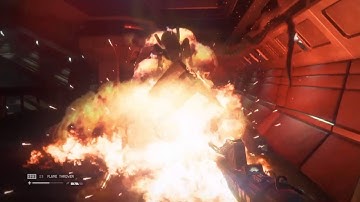 Alien vs flamethrower
