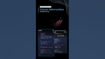 Cursor Interaction using Canvas #shorts