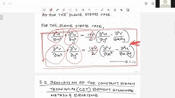 Development of Plane Stress & Plane Strain Stiffness Equations Part 2