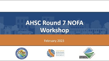 AHSC Round 7 NOFA Workshop
