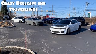 Crazy Hellcats and Trackhawks Take Over Cars and Coffee