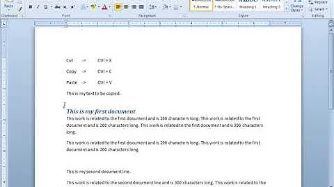 Cut,Copy and Paste Word Video Tutorials in Hindi-LSOIT.COM