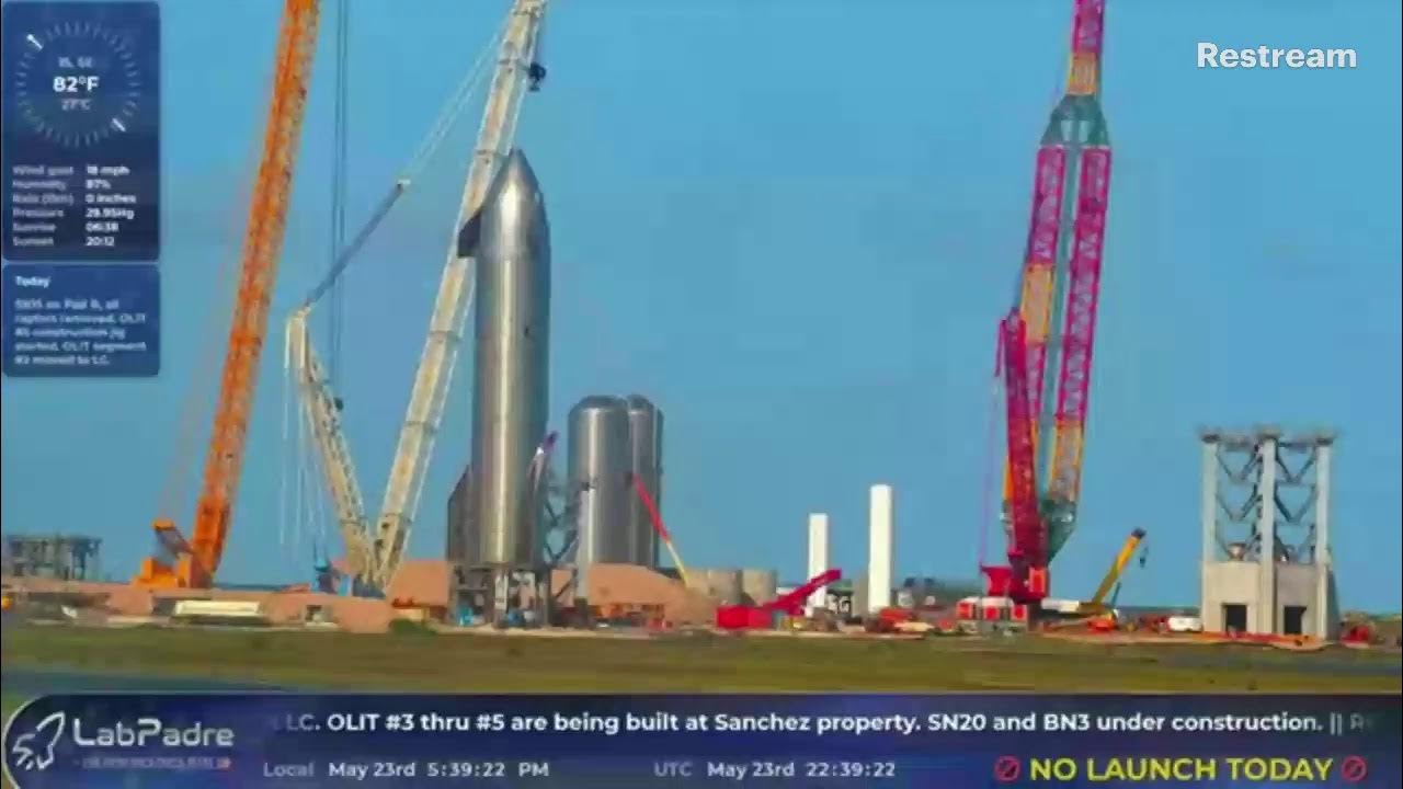 starship sn15 on the launch pad CREDITLABPADRE YouTube
