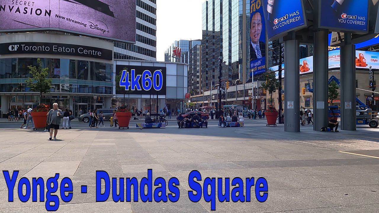 Yonge - Dundas Square - Toronto - Summer 2023 - Go-pro 4k60 - YouTube