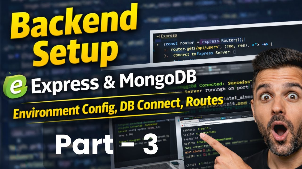 Backend Setup with Express & MongoDB | Environment Config, DB Connect ...