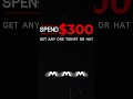 Spend $300 and get any one free tshirt or hat.