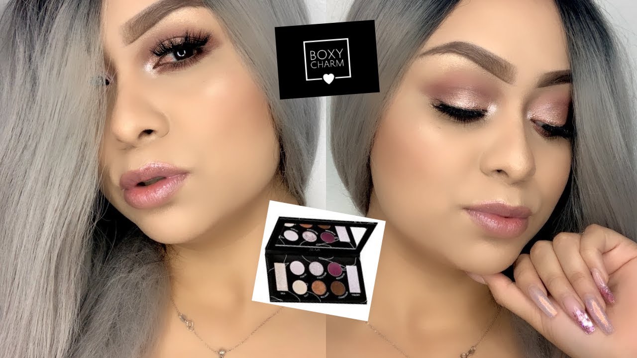 DECEMBER BOXYCHARM UNBOXING-SUVA BEAUTY  PROTEGE PALETTE  MAKEUP TUTORIAL