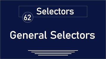 62 - ( jQuery Tutorial ) Selectors : General Selectors ( class , id , element )