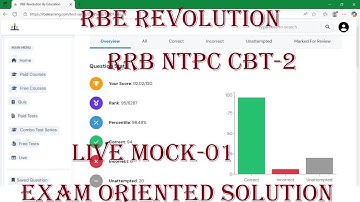🎯Live RRB NTPC CBT 2 (Graduate Leve BY RBE) Full Test 1 || #rrb #ntpc #ssccgl #maths #gk #motivation