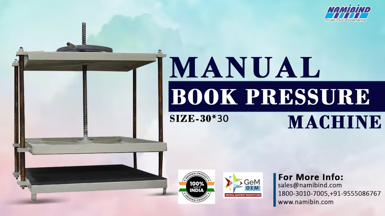 Manual Book Press Machine (Size 30*30) [How Use Sheet Press Machine] Buy Now 09555086767