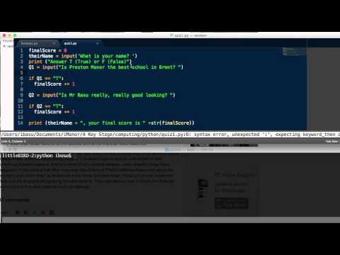 python simple quiz