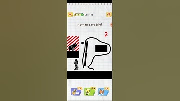 Draw 2 Save Stickman Puzzle Level 95: How to save him #draw #drawing #shorts