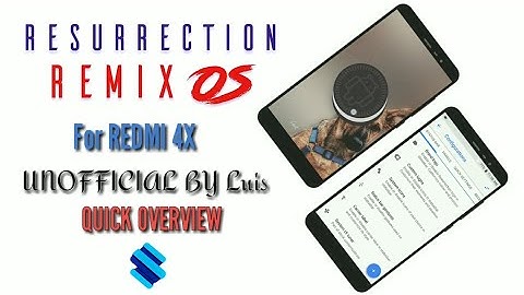 Resurrection Remix V6.0 ( RR Oreo ) For REDMI 4/4X - Santoni Unofficial By Luis / bugsless