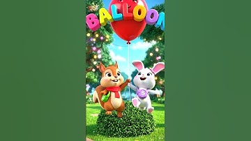 ​👉 Peek-a-Boo! 🙈 Red Balloon Surprise 🎈 B for Balloon Song #Shorts