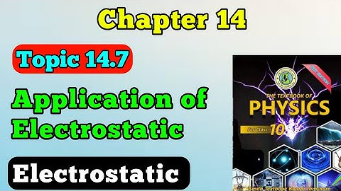 Application of Electrostatic chapter 14 new physics book class 10 | electrostatic air cleansing
