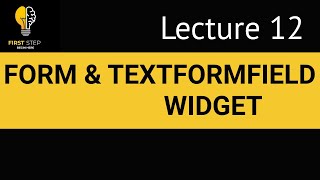Flutter Tutorial Lecture 12 Form Widget with textformfield