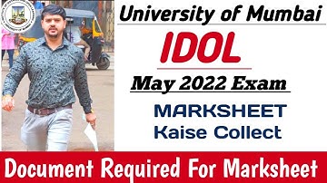 Idol Tybcom Marksheet Kaise collect kare ||Document Required ForvMarksheet || University of Mumbai|