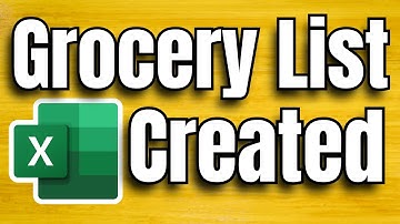 How to Create a Grocery List on Excel