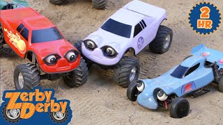 Toy Racing Cars | Fun Vehicle Videos For Kids | Full Episodes | Zerby Derby screenshot 1
