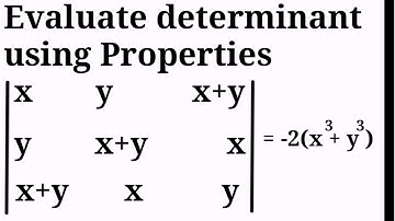 Solving Determinant Using Its Properties || Evaluation Of Determinants Using Properties || Part # 2
