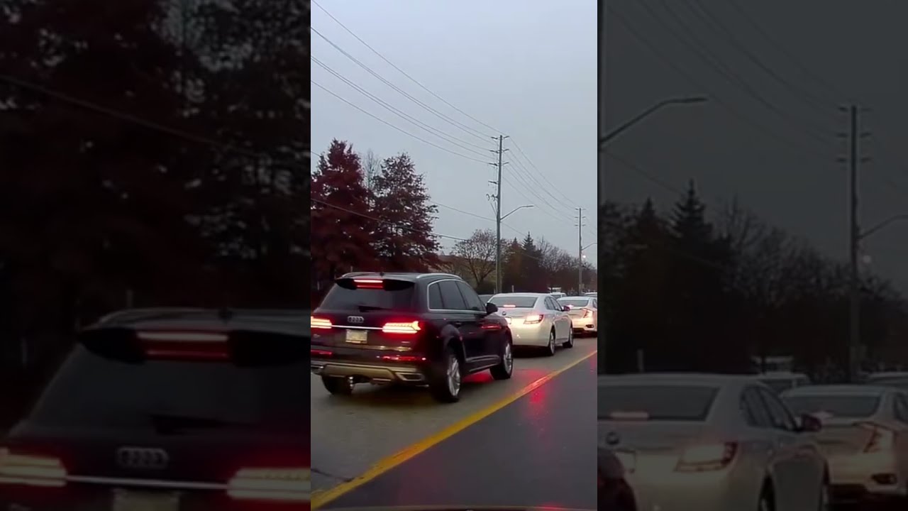 Lineup For Left Turn McCowan Rd North Markham Ontario