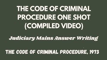 CrPC Most Important Questions for Judiciary Mains & UPSC Law | Code of Criminal Procedure