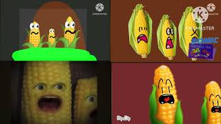 4 Terrified Corn Cobs