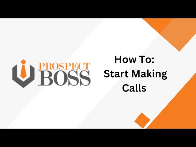 How To: Start Making Calls